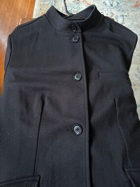 Banana republic round collar, all black Asian inspired jacket